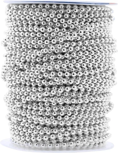 Vista 32 de Mandala Crafts Rollo de perlas negras de imitación de 0.157 in, guirnalda de perlas decorativas de 44 yardas para bodas, árbol de Navidad, arreglos