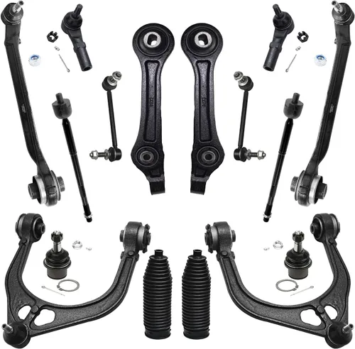 Vista 62 de Detroit Axle - Kit de suspensión RWD Front End de 16 piezas para Chrysler 300 Dodge Charger Challenger 11-14, 6 brazos de control, 4 barras