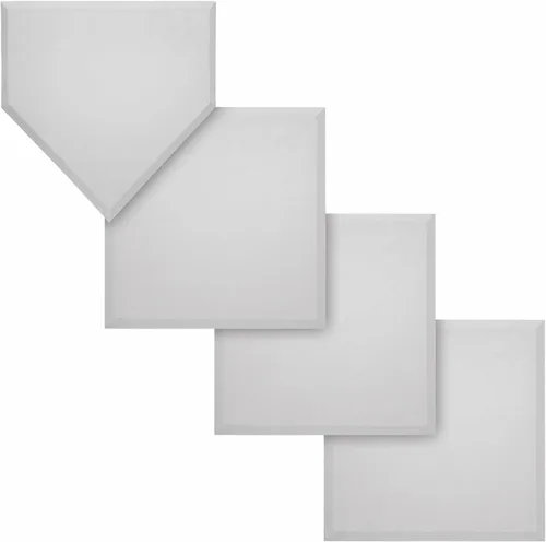 Champion Sports Rubber Bases & Home Plate, Waffle Bottom Non-Slip Indoor/Outdoor Use, Heavy-Duty Rubber, Singles and Sets