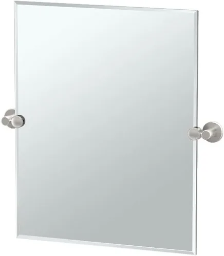 Vista 14 de Gatco 4689SM - Espejo rectangular sin marco de 24 pulgadas, cromado/montado en la pared, biselado sin marco, espejo de tocador de baño con soportes