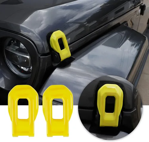 Vista 8 de Voodonala Para Jeep JL ABS Capó Cierres de Hebilla de Motor Cierre de Capó Cubierta Decoración Cubierta de Protección para Jeep Wrangler JL JLU
