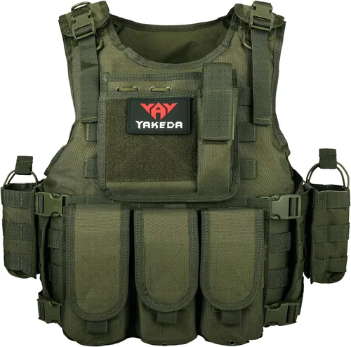 Vista 7 de vAv YAKEDA Chaleco táctico Airsoft para hombre