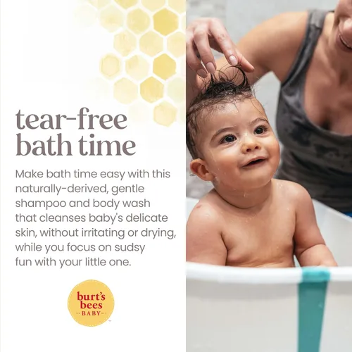 Vista 5 de Burt's Bees Champú y lavado de bebés, jabón para bebés de lágrimas originales - 21 onzas (paquete de 1), el embalaje puede variar.