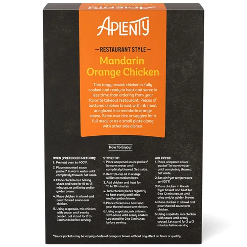 Vista 2 de Amazon Brand, Aplenty - Pollo con naranja mandarina, 22 onzas (congelado)