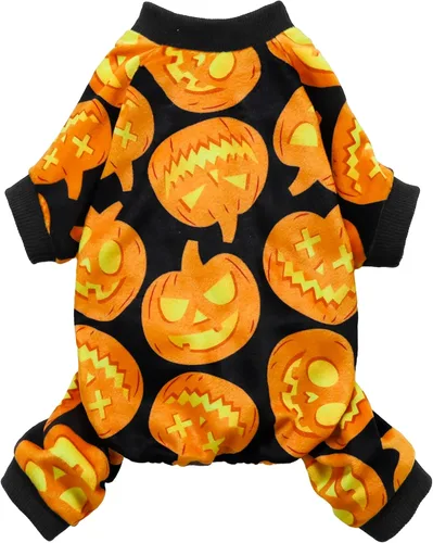 Vista 19 de Fitwarm - Pijama de murciélago para perro, disfraces de Halloween divertidos para perros pequeños (macho/hembra), ropa para mascota - Verde lima
