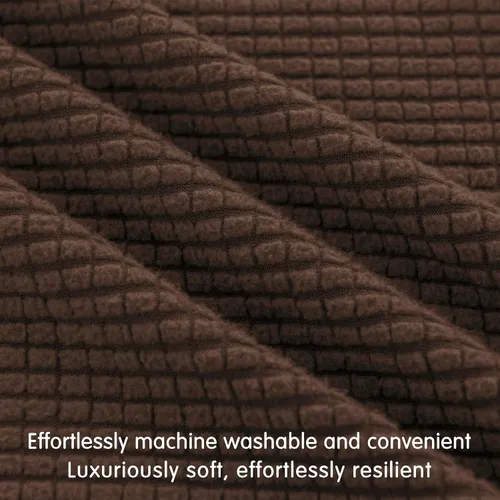 Vista 5 de Hokway Fundas de cojín elásticas para sofá Fundas de cojín para sofá Fundas de cojín de asiento de sofá Funda protectora de cojín(Chocolate, Mediano)