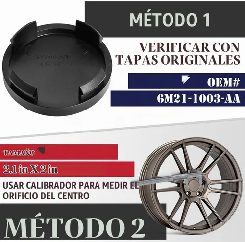 Vista 3 de KitsPro - Tapas centrales de 2.15 pulgadas para aros, compatibles con tapas centrales para aros de Ford (6M21 1003 AA) para aros de Edge Escape