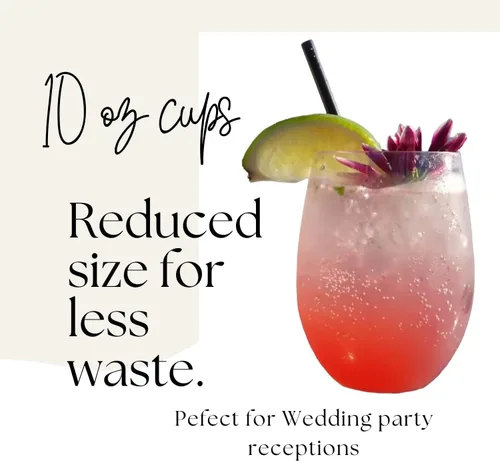 Vista 4 de Oojami Paquete de 48 copas de vino pequeñas de plástico sin tallo de 10 onzas con borde de oro rosa, desechables, inastillables, vasos transparentes