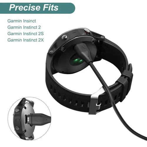 Vista 3 de Kissmart Cargador para reloj inteligente Garmin Instinct 3 2 2S 2X