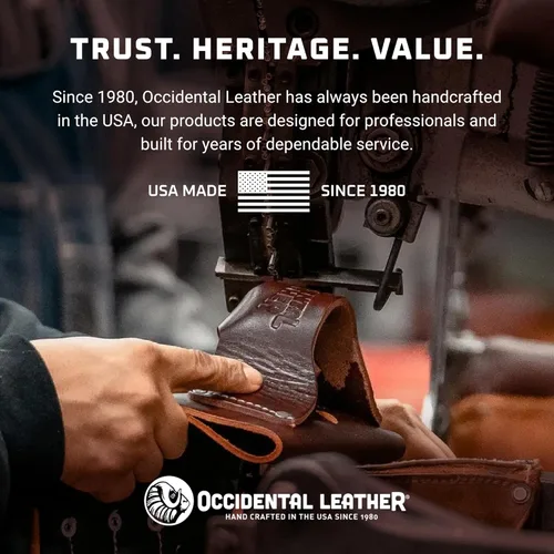 Vista 5 de Occidental Leather FatLip - Bolsa para herramientas, 13 bolsillos y portaherramientas, fabricada en Estados Unidos