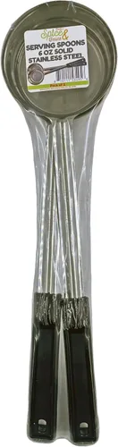 Vista 5 de Cuchara de servir de acero inoxidable para control de porciones, paquete de 2 (1 onza, perforada)