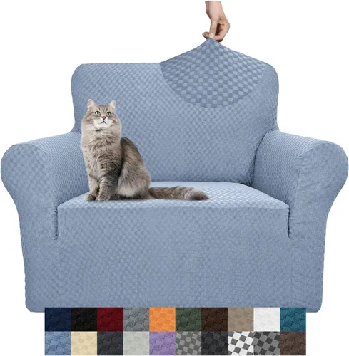 Vista 76 de YEMYHOM Funda para sofá con diseño jacquard de alta elasticidad, funda para silla de sala de estar, a prueba de mascotas, perros y gatos