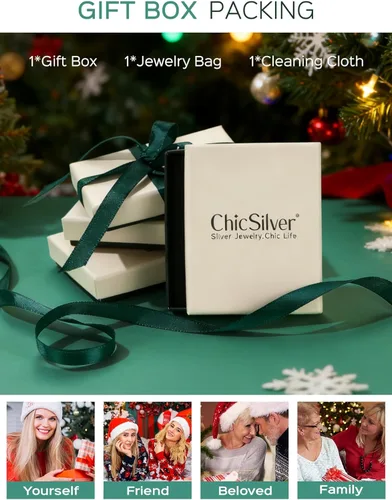 Vista 6 de ChicSilver 925 Sterling Silver 12 Months Sparkling Round Cut Created Birthstone Pendant Necklace, 16 Inch Rolo Chain