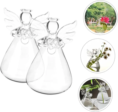 Vista 8 de YARNOW 8 piezas de cristal para terrario de flores, florero para flores, maceta hidropónica, jarrones decorativos, decoración del hogar, jarrones