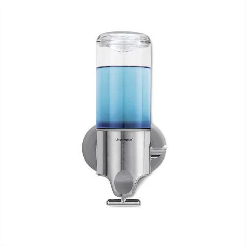 Vista 7 de Simplehuman - Bombas de montaje en pared, dispensador único de 15 fl. oz. de champú y jabón, acero inoxidable (Paquete de 6)