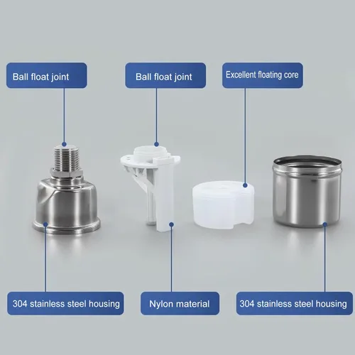 Vista 9 de Automatic Water Level Control Valve,304 Stainless Steel Mini Float Ball Valve for Tank DN20, Water Level Controller with Side Water Inlet and Top