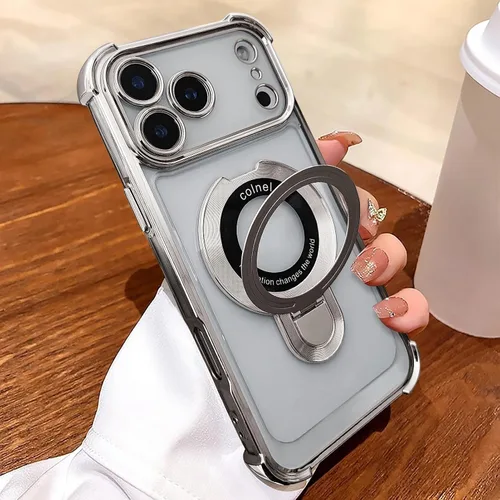 Vista 57 de Funda para iPhone 11 Pro con soporte de anillo magnético, [compatible con MagSafe] Cuatro esquinas a prueba de golpes
