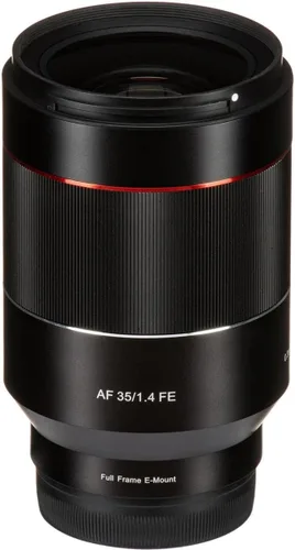 Vista 10 de Samyang SYIO3514-E AF 1.378 in f1.4 Lente de marco completo para cámaras Sony E/FE Mount - Enfoque automático, gran angular, apertura rápida F1.4