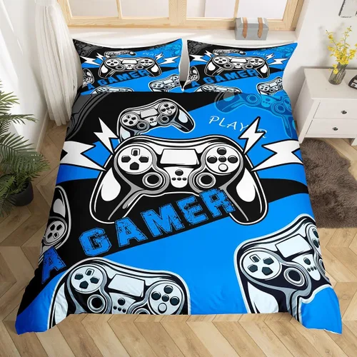 Vista 21 de Juego de ropa de cama de panal de abeja, funda de edredón geométrica 3D de colmena hexagonal de colmena tamaño Queen para niños y hombres, funda