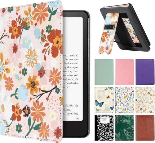 Vista 19 de CoBak Funda inteligente para Kindle Paperwhite de 6.8" de 11ª generación 2021 con función de encendido automático, ligera, delgada, de piel **Salvia
