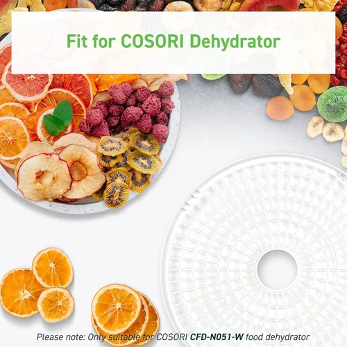 Vista 2 de COSORI Accesorios para deshidratador de alimentos, solo para 5 bandejas CFD-N051-W, sin BPA, CFD-TR051-WUS, plástico, paquete de 2