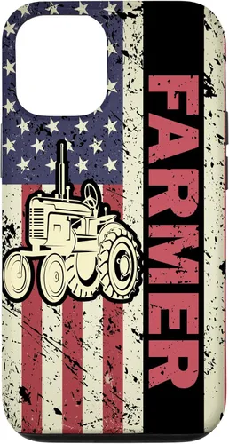 Vista 11 de Funda para iPhone 11 con diseño de tractor patriótico con bandera de Estados Unidos