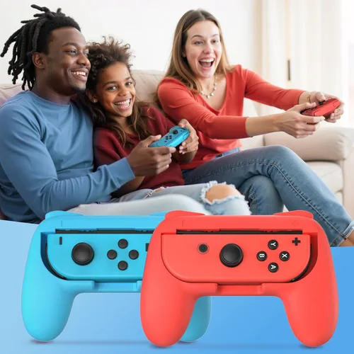 Vista 7 de FASTSNAIL Grips Compatible with Nintendo Switch for Joy Con & OLED Model for Joycon, Wear-resistant Handle Kit Compatible with Joy Cons Controllers