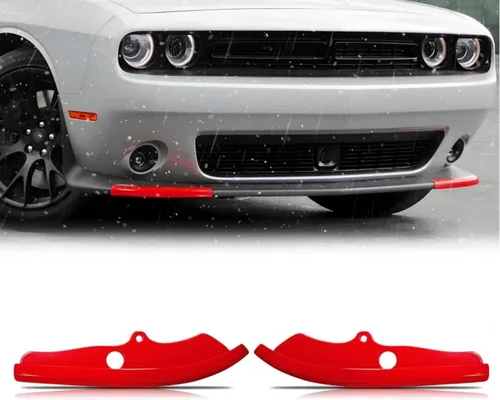 Vista 7 de Divisor Protector de Labio de Parachoques Delantero Cubierta Pieza de Repuesto para Dodge Challenger Scat Pack R/T GT SRT 2015-2023 No para Plus