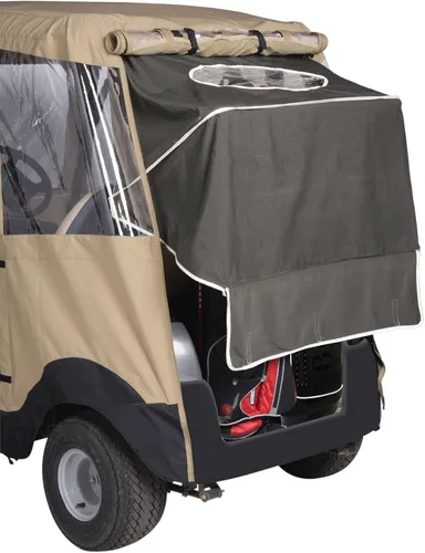 Vista 4 de Classic Accessories Fairway Deluxe, cabina para carrito de golf, 4 lados, 2 personas, para auto de club, color bronce