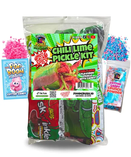 Vista 12 de Kit de Pepinillos de Frambuesa Azul - Con Triturado de Algodón de Azúcar - Bolsa de Regalo de Dulces - (13 PIEZAS) Regalos de Cumpleaños Para Niños