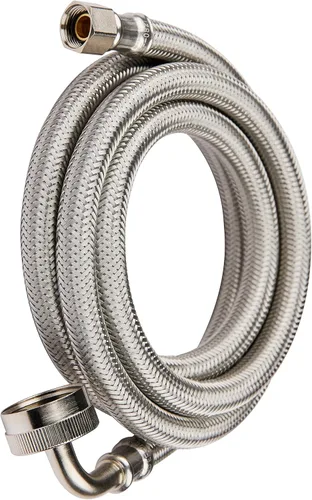 Vista 4 de EFIELD Accesorios para electrodomésticos Manguera para lavavajillas con codo FGH de 90 grados, longitud de 4 pies, línea de suministro de agua