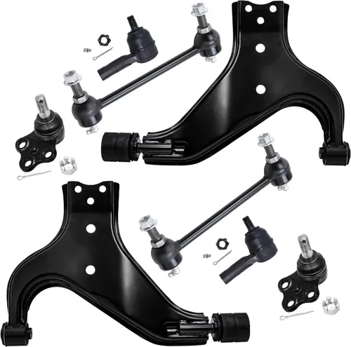 Vista 105 de Detroit Axle - Kit de brazos de control delanteros de 8 piezas para Toyota Sienna 2004-2010, 2 brazos de control inferiores con rótulas, 4 barras