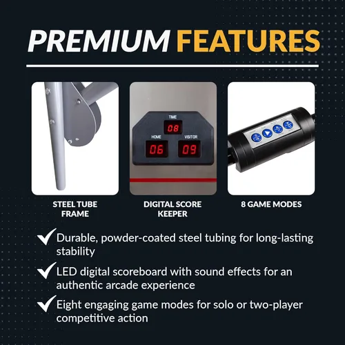 Vista 5 de Hathaway Shot Pro Deluxe - Juego de baloncesto electrónico, color negro