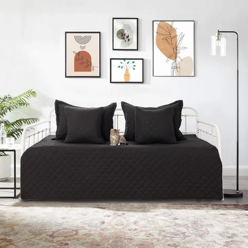 Vista 16 de Juego de Funda para Sofá Cama de 5 Piezas Juegos de Ropa de Cama para Sofá Cama Twin para Todas las Estaciones Edredón Ligero para Sofá Cama