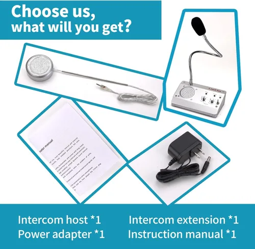 Vista 7 de Sistema de intercomunicación de ventana de doble vía,Altavoz de alta potencia,Altavoz de micrófono para ventana de cajero, Interfono bidireccional