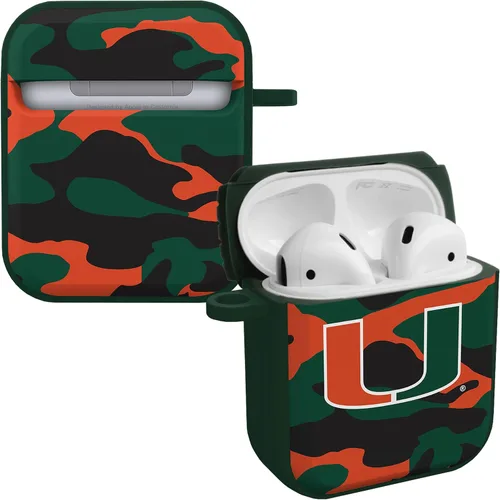 AFFINITY BANDS Miami Hurricanes Camo HDX - Funda compatible con Apple AirPods Generaciones 1 y 2