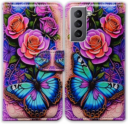 Vista 26 de Bcov Funda para Galaxy S22, diseño de pájaro negro y verde con tapa para teléfono con ranura para tarjeta y soporte para Samsung Galaxy S22 5G