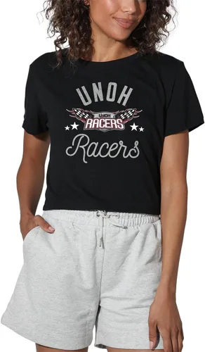 Vista 85 de Colección oficial de camisetas con diseño de mascota desgastada para mujer, color negro Grizzlies del estado de Adams