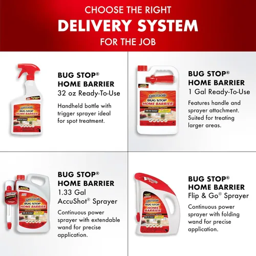 Vista 5 de Spectracide Bug Stop Barrera en Aerosol para el Hogar, Mata Hormigas, Cucarachas y Arañas al Contacto, Control de Insectos para Interior y Exterior