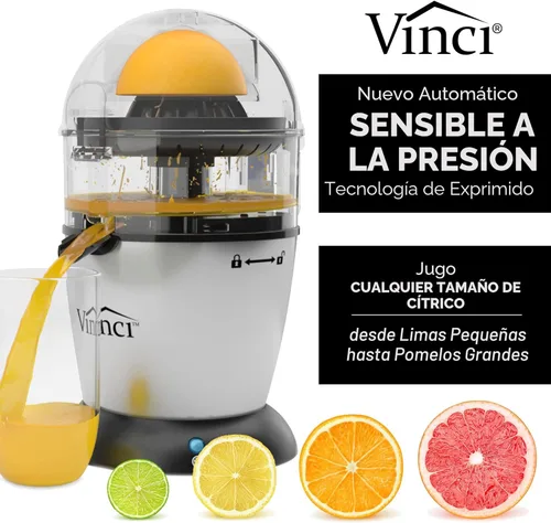 Vista 2 de Vinci Exprimidor Eléctrico de Cítricos Manos Libres, Máquina Exprimidora de 1 Botón, Exprimidor de Naranja Lima Pomelo Limón, Exprimidor de Naranja