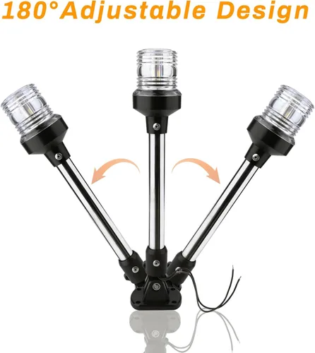 Vista 3 de Marinexplore Luz de Popa - Luces LED Blancas de Ancla y Bimini Top para Pontones y Barcos de Pesca, 3NM, 12-24V, 12