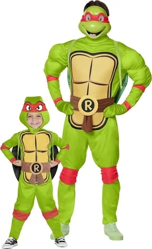 Vista 7 de Disfraz de Rafael de las Tortugas Ninja Mutantes Adolescentes para Niños, Multicolor