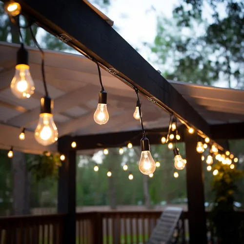 Vista 7 de Ganchos para Clips de Luces de Cadena para Exteriores: 40 Piezas de Ganchos de Luz Resistentes con Tiras Adhesivas Impermeables - Soportes de Cable