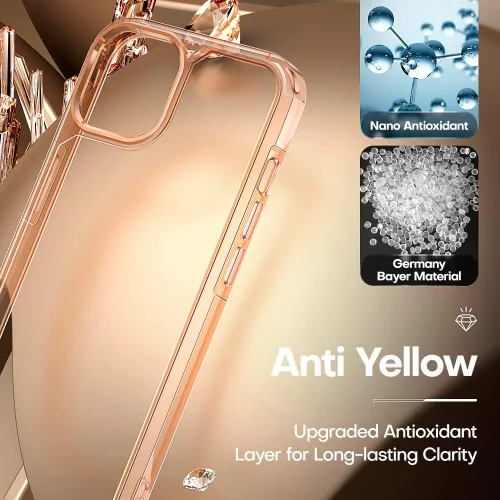 Vista 4 de TAURI Defender 3 en 1 funda de 6.1 pulgadas diseñada para iPhone 13, con 2 protectores de pantalla de vidrio templado y 2 protectores