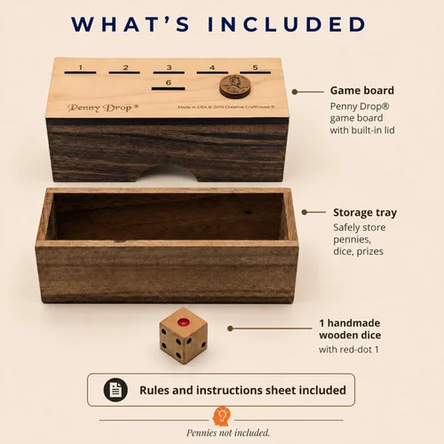 Vista 6 de Creative Crafthouse Penny Drop Tamaño Mediano de Juego Familiar Divertido o de Bar