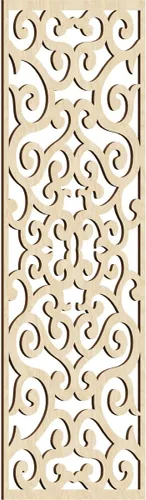 Vista 97 de 9 3/8 pulgadas de ancho x 24 3/8 pulgadas de alto x 1/4 pulgadas de alto, paneles de pared de madera con calado, cereza