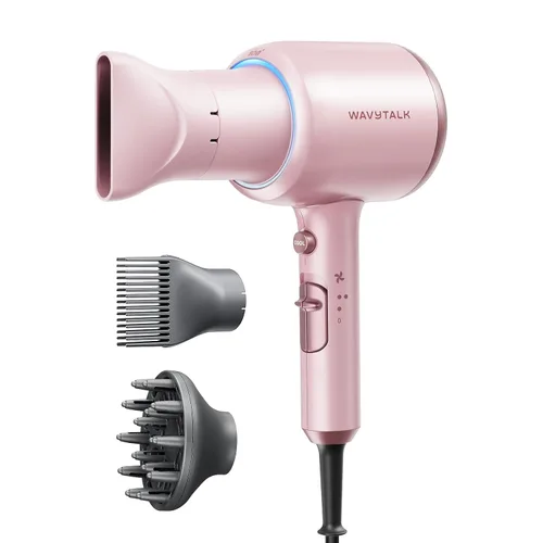 Vista 42 de Wavytalk Secador de pelo, secador de pelo iónico soplado para cabello rizado con difusor, secador de secado rápido de 1875 W con tecnología
