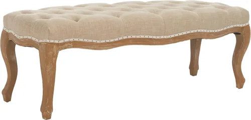 Vista 4 de Safavieh Mercer Collection Randy Banco de lino beige