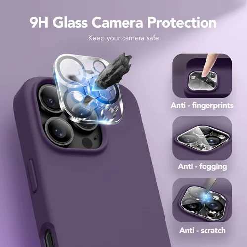 Vista 1026 de GONEZ Funda magnética para iPhone 14, compatible con Magsafe, con protector de pantalla + protector de cámara, forro de microfibra antiarañazos