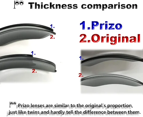 Vista 5 de Prizo Lentes de repuesto polarizadas para gafas de sol Oakley Flight Jacket OO9401 - MultiOptions